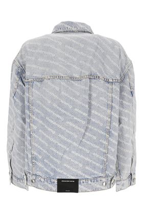 Giacca in denim con stampa logo Alexander Wang | 4DC2202756270